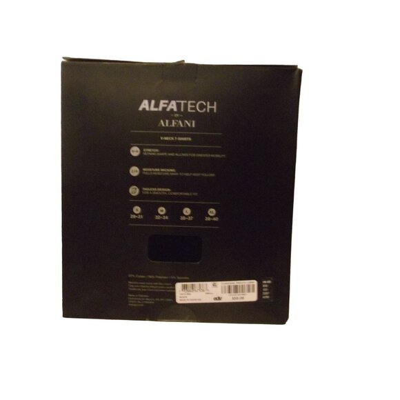 NIB Men's Small Alfatech Black V-Neck T-Shirts Pkg of 5          B1B     5/7/24 - Picture 2 of 4